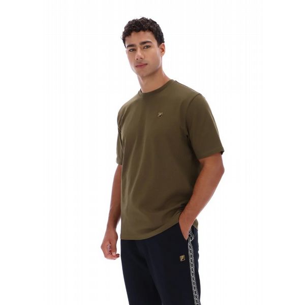 FILA MENS YAXLEY 3 PREMIUM TEE-DARK OLIVE