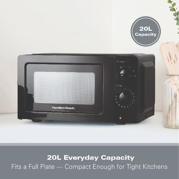 Hamilton Beach 20L, 700W Microwave - Black