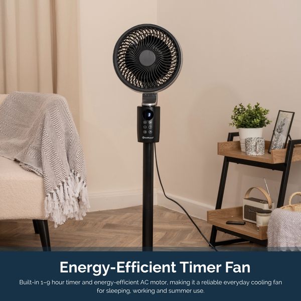 Rediffusion Air360 Adjustable Height Pedestal Fan - 360° Oscillation