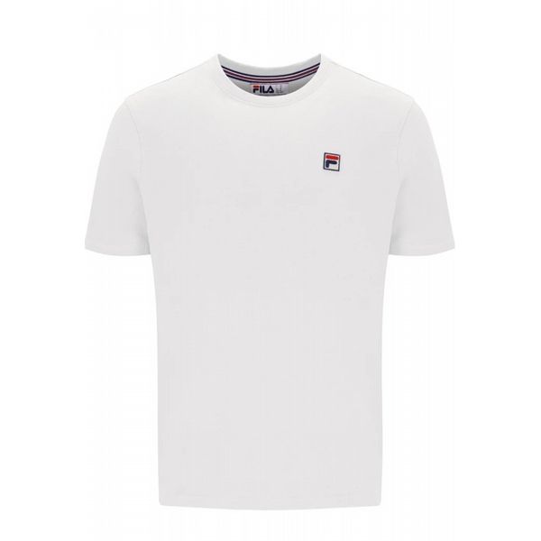 FILA MENS  SUNNY 2 ESSENTIAL TEE WITH NARROW COLLAR RIB-WHT