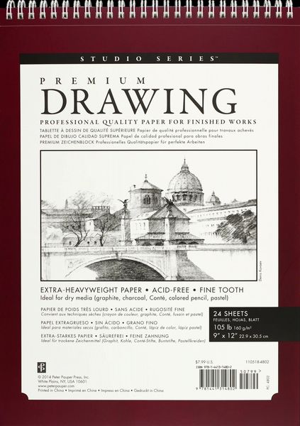 Peter Pauper Premium Drawing Pad 9 x 12