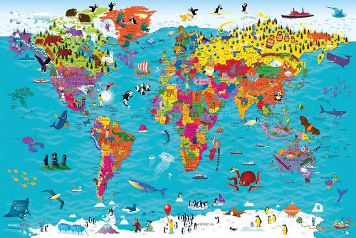 Collins Children�s World Wall Map: An Illustrated Poster for Your Wall