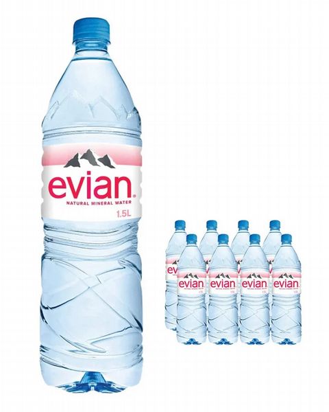 Evian Natural Spring Water 1.5 Litre (Pack of 8)