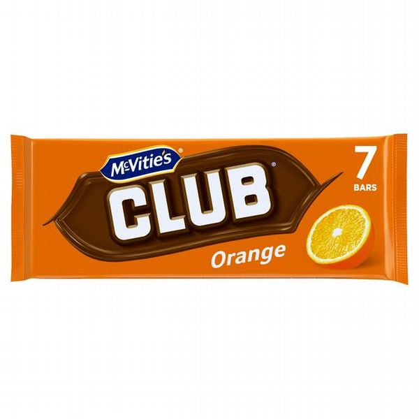McVitie's Club Orange Biscuit Bars (Pack of 7)