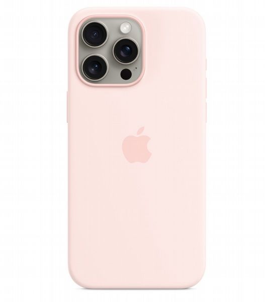 Apple Case iPhone 15 Pro Max Silicone with MagSafe - Light Pink