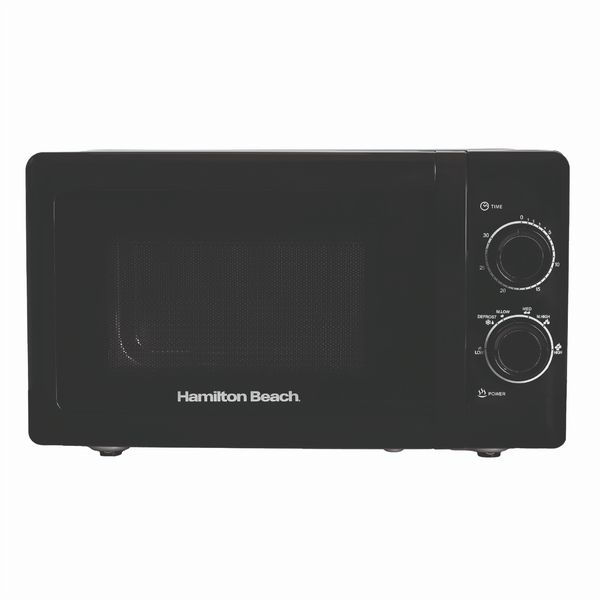 Hamilton Beach 20L Manual Microwave With Stainless Steel Cavity - Black
