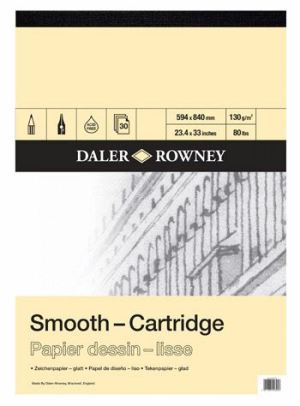 Daler Rowney: Smooth Cartridge Pad: 130gsm: 30 Sheets: Acid Free: A4