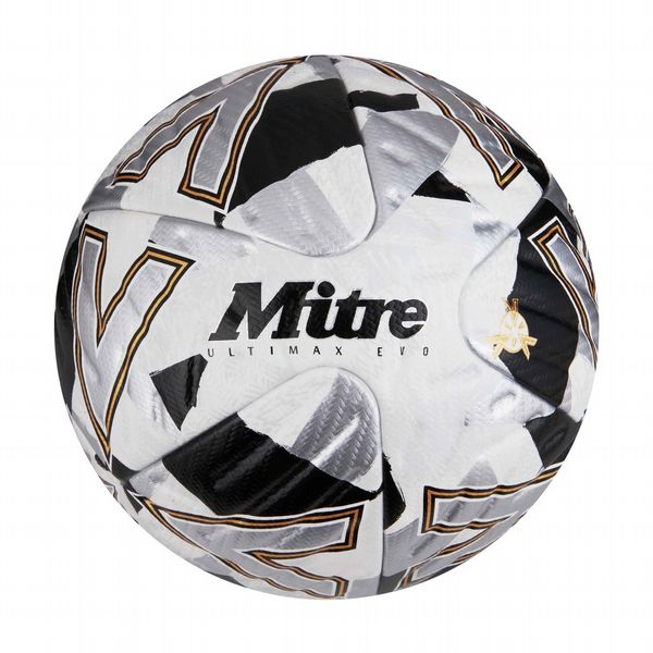 Mitre Ultimax Evo Football White/Silver/Black - 5