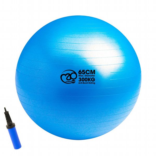 Fitness Mad 300kg Anti-Burst Swiss Ball Blue 65cm